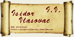 Isidor Vlasovac vizit kartica